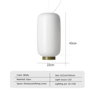 MAIZE Modern White Glass Ceiling Light – view 3