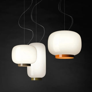 MAIZE Modern White Glass Ceiling Light – view 1
