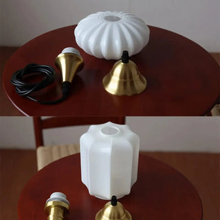 Contemporary vintage pendant, white opaline gilded metal ceiling hanging fixture
