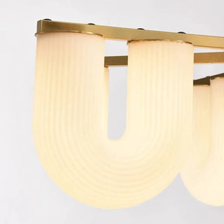 BLATUR White Glass Sculptural Contemporary Ceiling Light – view 6