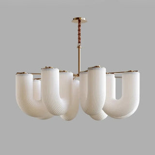 BLATUR White Glass Sculptural Contemporary Ceiling Light – view 5