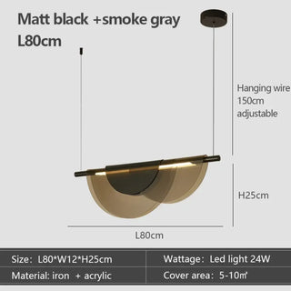 CANDORCE Glass Blue Black Elegant Ceiling Light – view 4