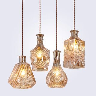 AMIRANI Chased Glass Art Deco Style Ceiling Light – view 2