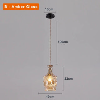 AMIRANI Chased Glass Art Deco Style Ceiling Light – view 12