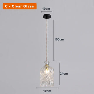 AMIRANI Chased Glass Art Deco Style Ceiling Light – view 10