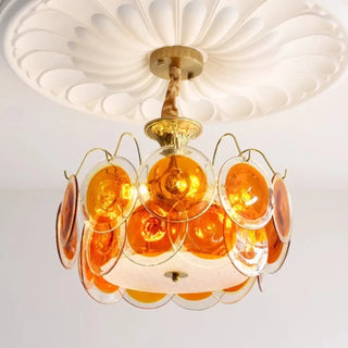 LORCOTE Vintage Coloured Glass Ceiling Light – view 4
