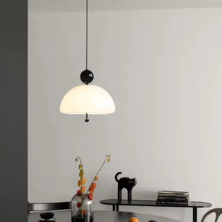 Colored glass half globe pendant light, modern ceiling fixture for living room