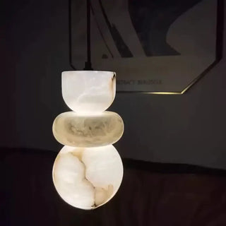 KOLIRA White Marble Effect Glass Ceiling Light – view 6