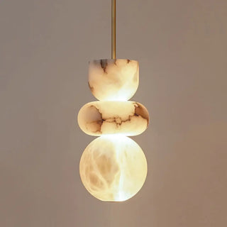 KOLIRA White Marble Effect Glass Ceiling Light – view 3