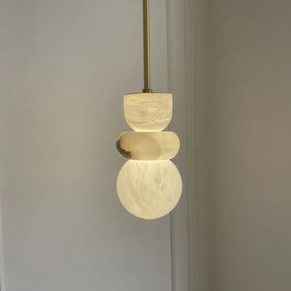 KOLIRA White Marble Effect Glass Ceiling Light – view 2