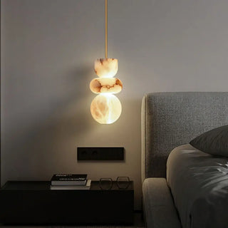 KOLIRA White Marble Effect Glass Ceiling Light – view 1