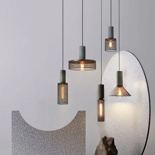 Designer glass metal pendant light, refined modern interior ceiling lamp