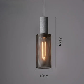 Glass metal pendant ceiling light, modern refined interior hanging fixture