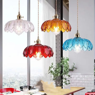 FLORIAGL Glass Floral Pattern Ceiling Light – view 6