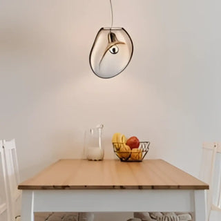 Smoked glass pendant light E27 modern Nordic style