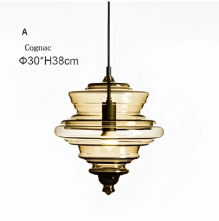 Geometric glass Art Deco pendant lamp, elegant decorative ceiling hanging light