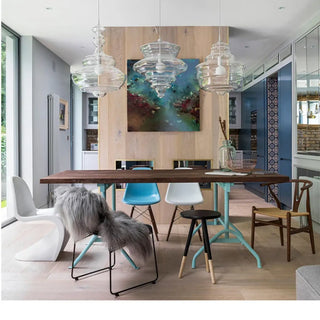 Art Deco pendant light, elegant glass geometric design ceiling fixture