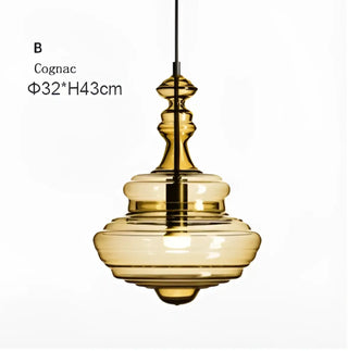 Art Deco Pendant Light – Elegant Glass Pendant Lamp with Geometric Design