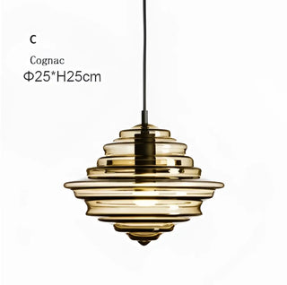 Art Deco Pendant Light – Elegant Glass Pendant Lamp with Geometric Design