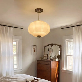 HOMILO Art Deco Glass Brass Ceiling Light – view 3