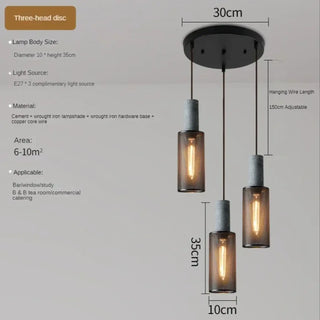 LOFTY Industrial Loft Glass Ceiling Light – view 13