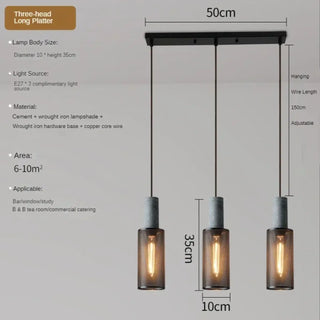 LOFTY Industrial Loft Glass Ceiling Light – view 14