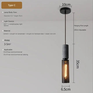 LOFTY Industrial Loft Glass Ceiling Light – view 12