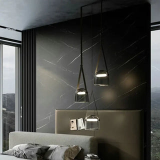 CANO Gray Tinted Glass with Black Cable Ceiling Light – view 2