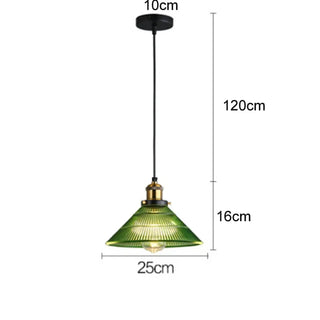 CUTE Green Glass Vintage Kitchen Ceiling Light – view 3