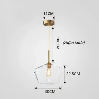 MODELS Modern Transparent Glass Ceiling Light – view 7