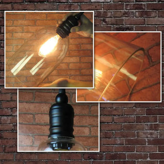 EDIRAH Industrial Transparent Glass Ceiling Light – view 4
