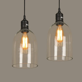 EDIRAH Industrial Transparent Glass Ceiling Light – view 1