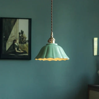 CATINAH Green Ceramic Vintage Ceiling Light – view 1