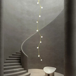 JOUSE Vertical Opalescent Ball Brass Ceiling Light – view 6