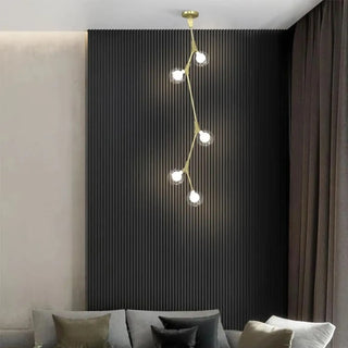 JOUSE Vertical Opalescent Ball Brass Ceiling Light – view 9