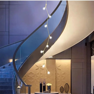 JOUSE Vertical Opalescent Ball Brass Ceiling Light – view 12