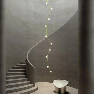 JOUSE Vertical Opalescent Ball Brass Ceiling Light – view 10