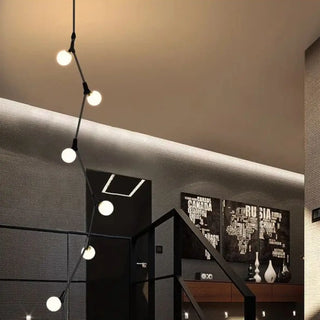 JOUSE Vertical Opalescent Ball Brass Ceiling Light – view 4