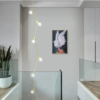 JOUSE Vertical Opalescent Ball Brass Ceiling Light – view 11