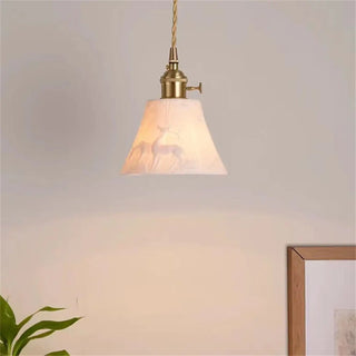 Deer pattern pendant light, vintage rustic hanging ceiling fixture