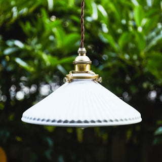 LAIRA Vintage White Ceramic Brass Ceiling Light – view 3