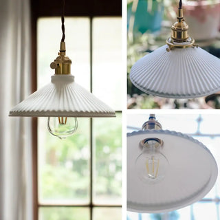 LAIRA Vintage White Ceramic Brass Ceiling Light – view 4