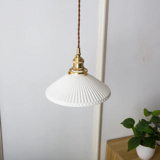 LAIRA Vintage White Ceramic Brass Ceiling Light – view 1