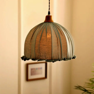 GINAH Vintage Linen Wood Base Ceiling Light – view 1