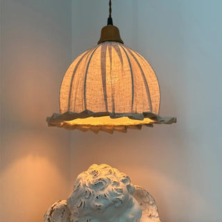 GINAH Vintage Linen Wood Base Ceiling Light – view 3