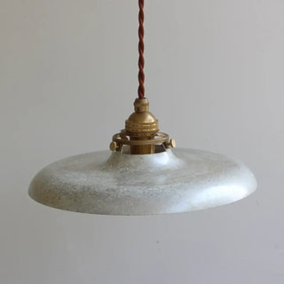 Retro metal pendant ceiling lamp with decorative braided cable, industrial style fixture
