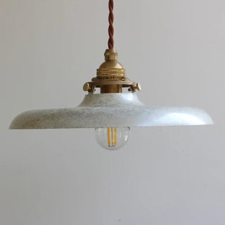 Metal industrial pendant light detail, vintage braided cable hanging ceiling lamp