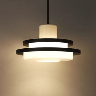 Vintage Scandinavian Nordic pendant light, retro chic red black ceiling fixture