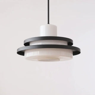 Nordic retro pendant lamp, vintage Scandinavian red black ceiling hanging light