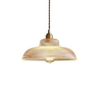 NORDIC Vintage Transparent Fluted Glass Ceiling Light – view 7